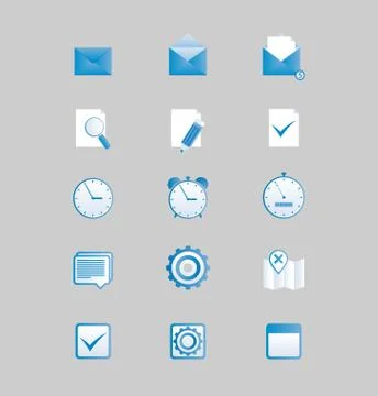 Universal flat icons Stock Illustration