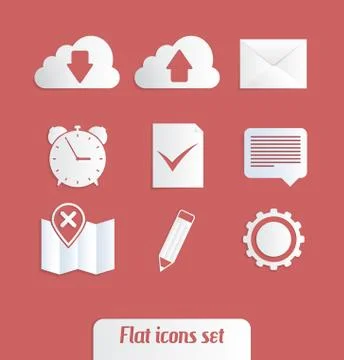 Universal flat icons Stock Illustration
