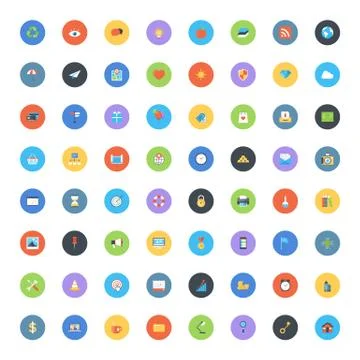 Universal flat icons Stock Illustration