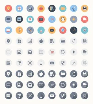 Universal flat icons Stock Illustration