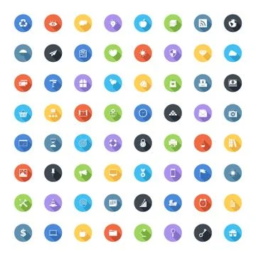 Universal flat icons Stock Illustration