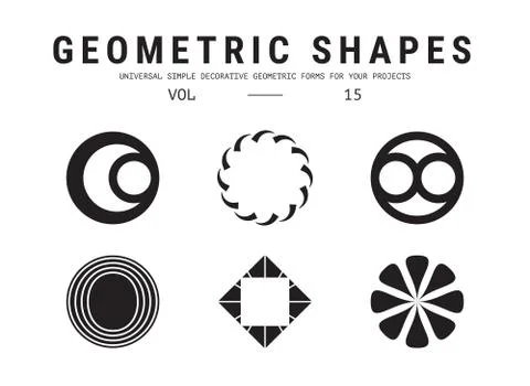 Universal geometric shapes set Illustrazione stock