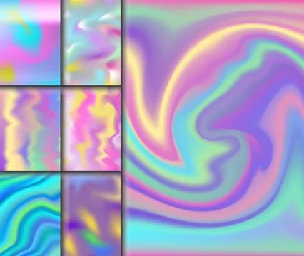 Universal holographic vector blur texture abstract color fills background イラスト素材