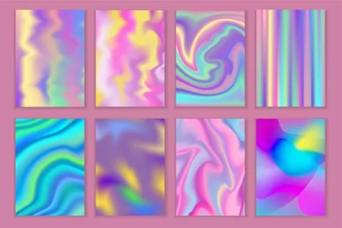 Universal holographic vector blur texture abstract color fills background Stock Illustration