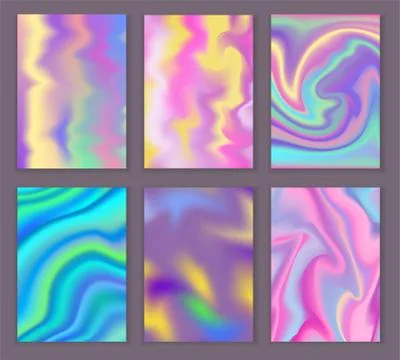 Universal holographic vector blur texture abstract color fills background Stock Illustration