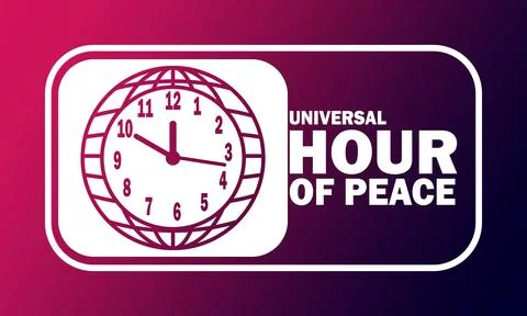 Universal Hour Of Peace Vector illustration 스톡 일러스트