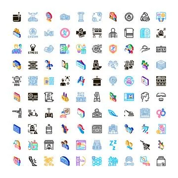Universal icon pack for web and mobile design Stock Illustration