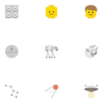 Universal icon set for graphic designers. Stock Illustration