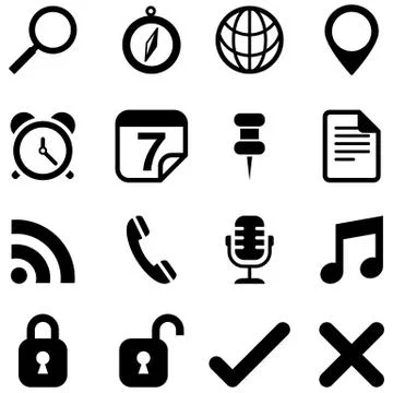 Universal Icons Stock Illustration