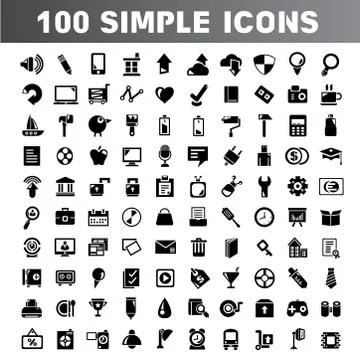 Universal icons Illustrazione stock