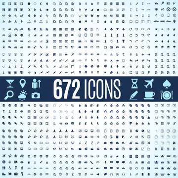 Universal icons Stock Illustration