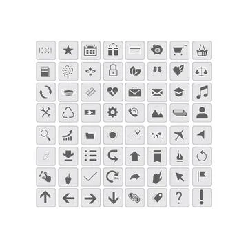 Universal Icons. Simplus series. Multimedia simple icons set Stock Illustration