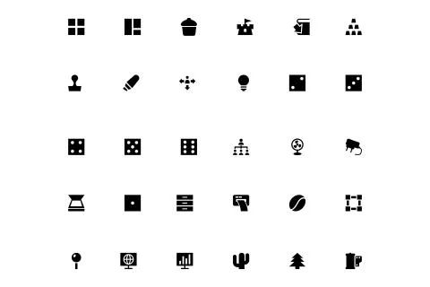 Universal Icons for Website Stock Illustration