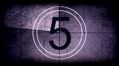 Universal leader countdown Wiggle Expression Stock Footage