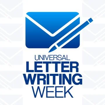Universal Letter Writing Week. Vector illustration. Holiday poster. Stock-Illustration