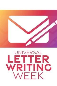 Universal Letter Writing Week. Vector illustration. Holiday poster. Stock Illustration