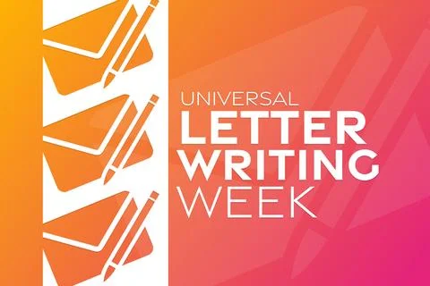 Universal Letter Writing Week. Vector illustration. Holiday poster. Stock-Illustration