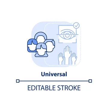 Universal light blue concept icon Illustrazione stock