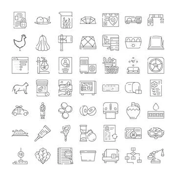 Universal line icons set for web and user interface Illustrazione stock