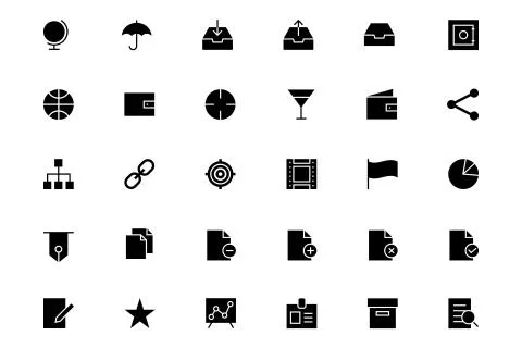 Universal Mobile Vector Icons Pack Stock Illustration