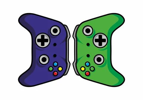Universal modern joystick flat illustration Stock Illustration