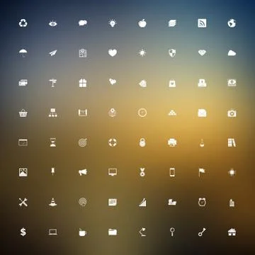 Universal outlined icons Stock Illustration