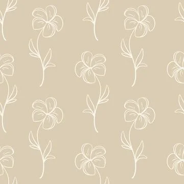 Universal pastel botanical seamless pattern Иллюстрация