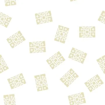 Universal platform for robotics glyph vector seamless pattern Illustrazione stock