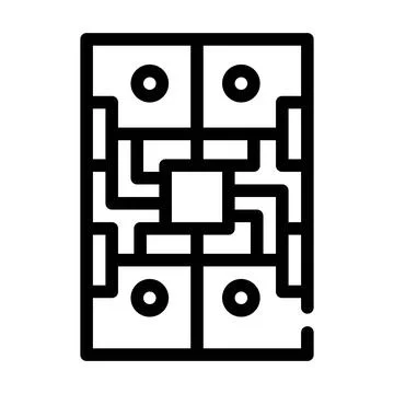 Universal platform for robotics line icon vector illustration Illustrazione stock