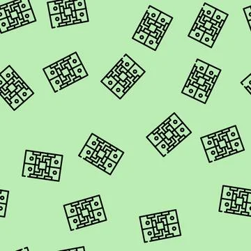 Universal platform for robotics line vector seamless pattern 스톡 일러스트