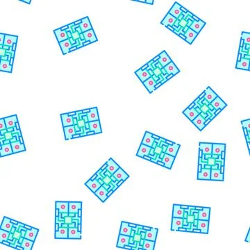 Universal platform for robotics vector seamless pattern 스톡 일러스트