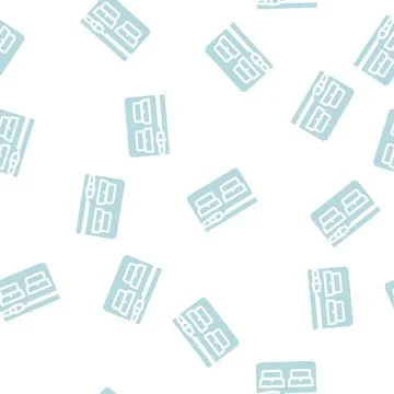 Universal pocket glyph vector seamless pattern Stock Illustration