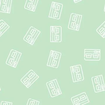 Universal pocket line vector seamless pattern 库存插图