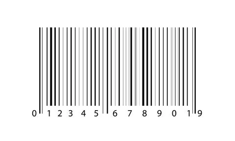 Universal product code. Barcode on transparent background Stock Illustration