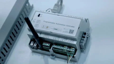Universal programmable controller for automation with open source software based Stock Footage 167572737