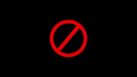 Universal Prohibition Symbol: Bold Red No Entry Sign 库存影片 331567010