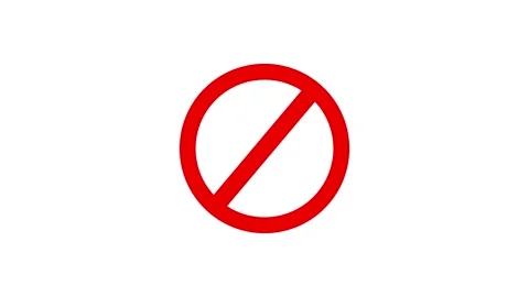 Universal Prohibition Symbol: Bold Red No Entry Sign 库存影片 331567015