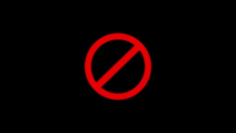 Universal Prohibition Symbol: Bold Red No Entry Sign Stock Footage 331567021