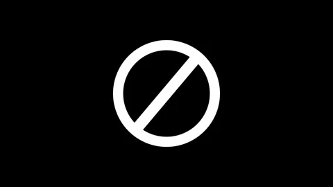 Universal Prohibition Symbol: No Entry Or Action Allowed Stock Footage 331567011