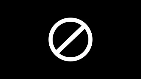 Universal Prohibition Symbol: No Entry Or Action Allowed Stock Footage 331567013