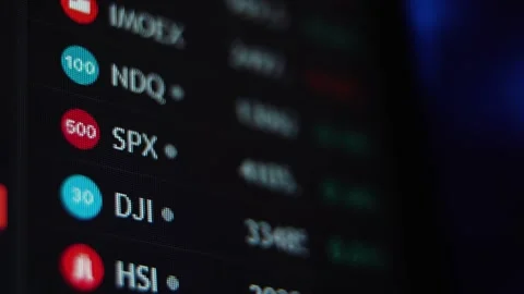 Universal quotes in the form of a list on the screen or scoreboard Video stock 242161908