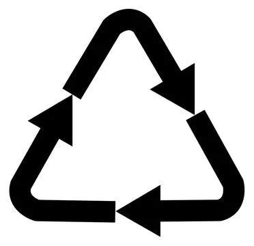 Universal recycling symbol, Mobius loop, black vector icon Иллюстрация