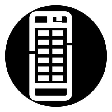 Universal remote control device icon for technology Stock Illustration