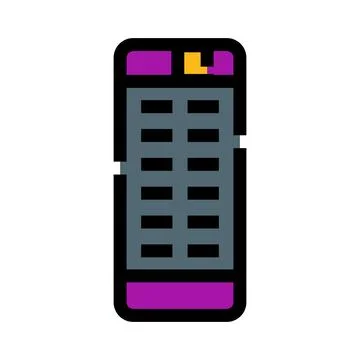 Universal remote control device managing home electronics Stock Illustration