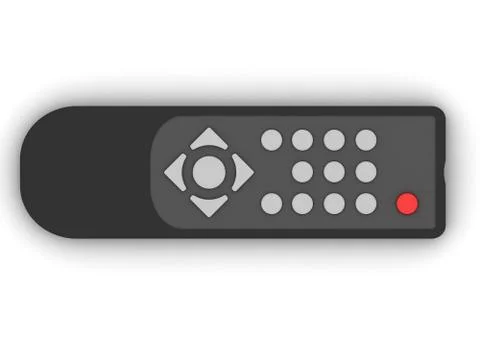 Universal remote control on white background Stock Illustration