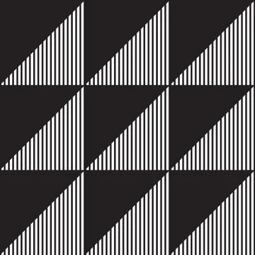 Universal repeating abstract shape in black and white Stock Illustration