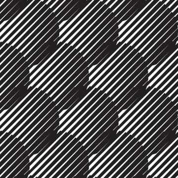 Universal repeating abstract shape in black and white Stock Illustration