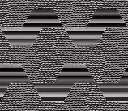 Universal repeating abstract shape in black and white Stock Illustration