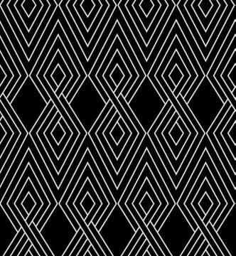 Universal repeating abstract shape in black and white Stock Illustration