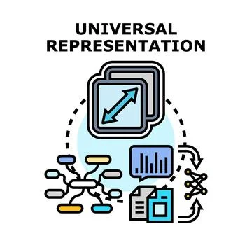 Universal representation adapting data and neural networks Stock Illustration
